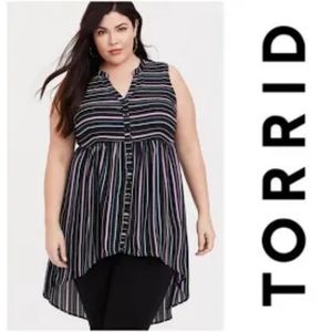 TORRID Lexi Georgette Tunic Tank, Size Lg